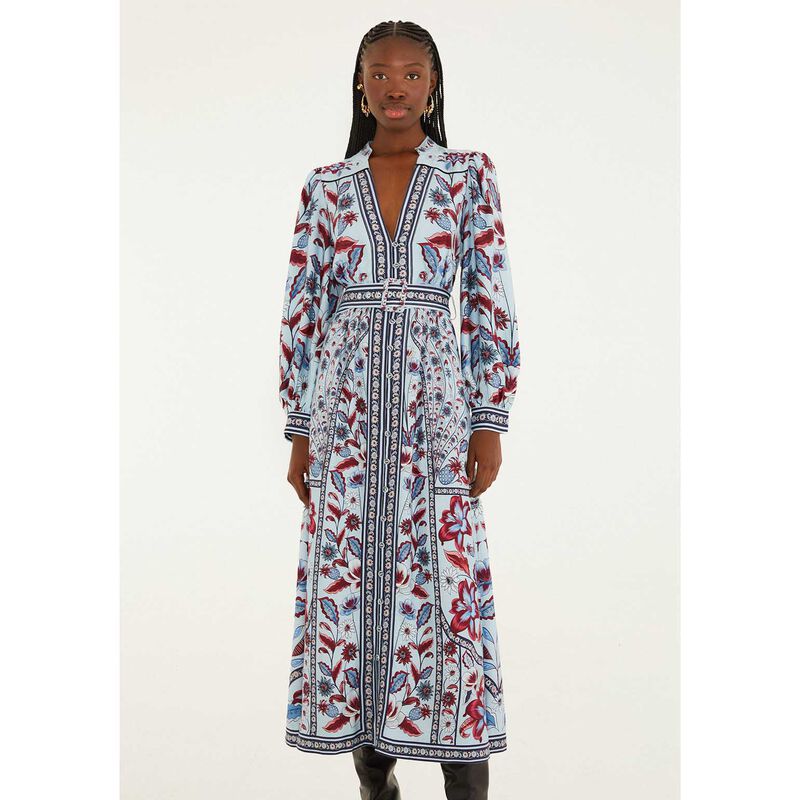 FARM Rio Marcelle Soft Blue Maxi Dress image number 3